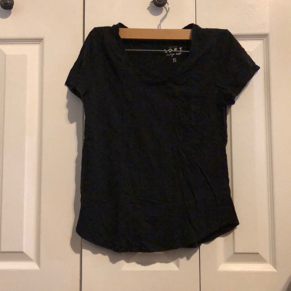 Loft u neck soft pocket t shirt